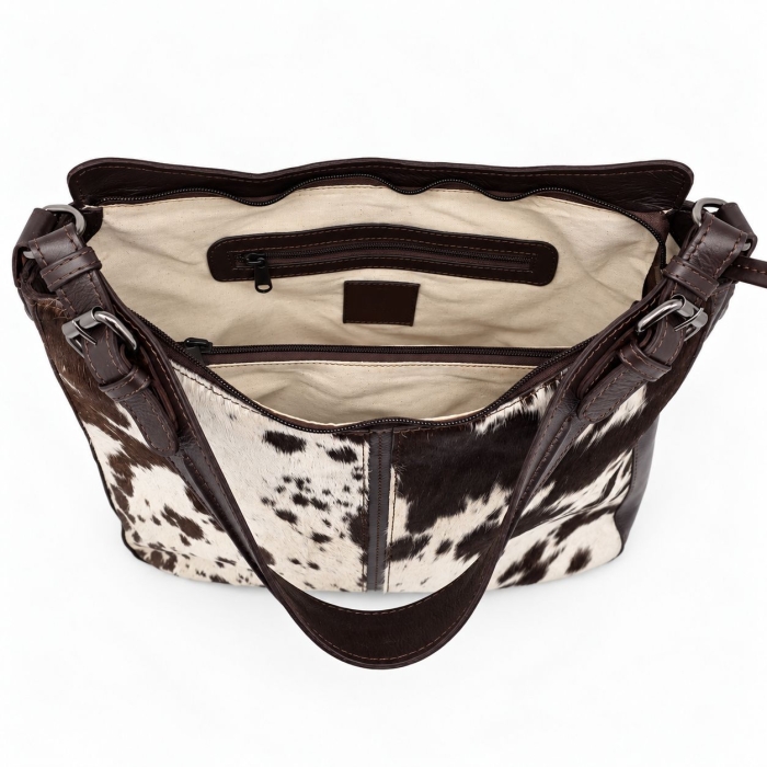 CHARLIE SHERPA Handtasche aus Rindsleder mit Echtfell